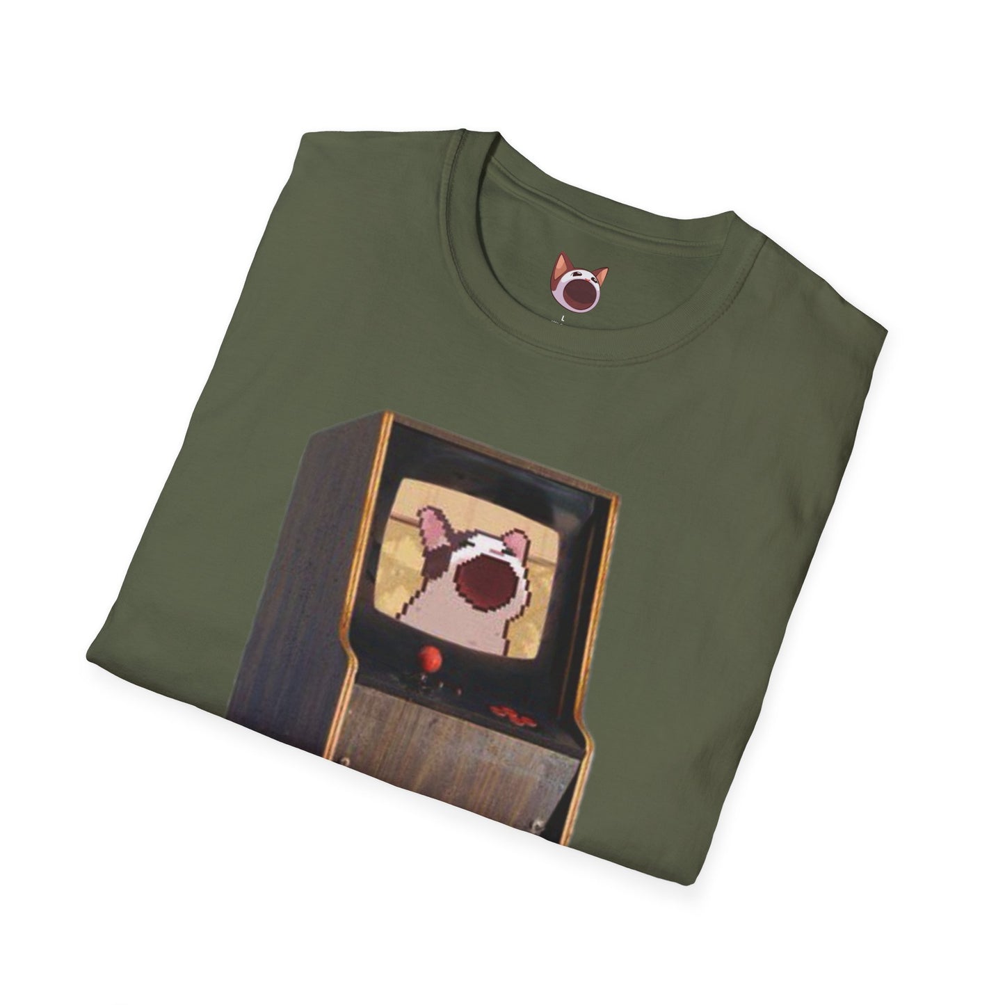 POPCAT Retro Arcade Unisex T-Shirt, Gamer Tee, Vintage Gaming Shirt, Gift for Gamers, Casual Wear