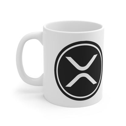 XRP Stylish Coffee Mug, Trendy Drinkware, Personalized Gift, Artful Kitchen Decor, Ideal for Coffee Lovers, Unique Keepsake