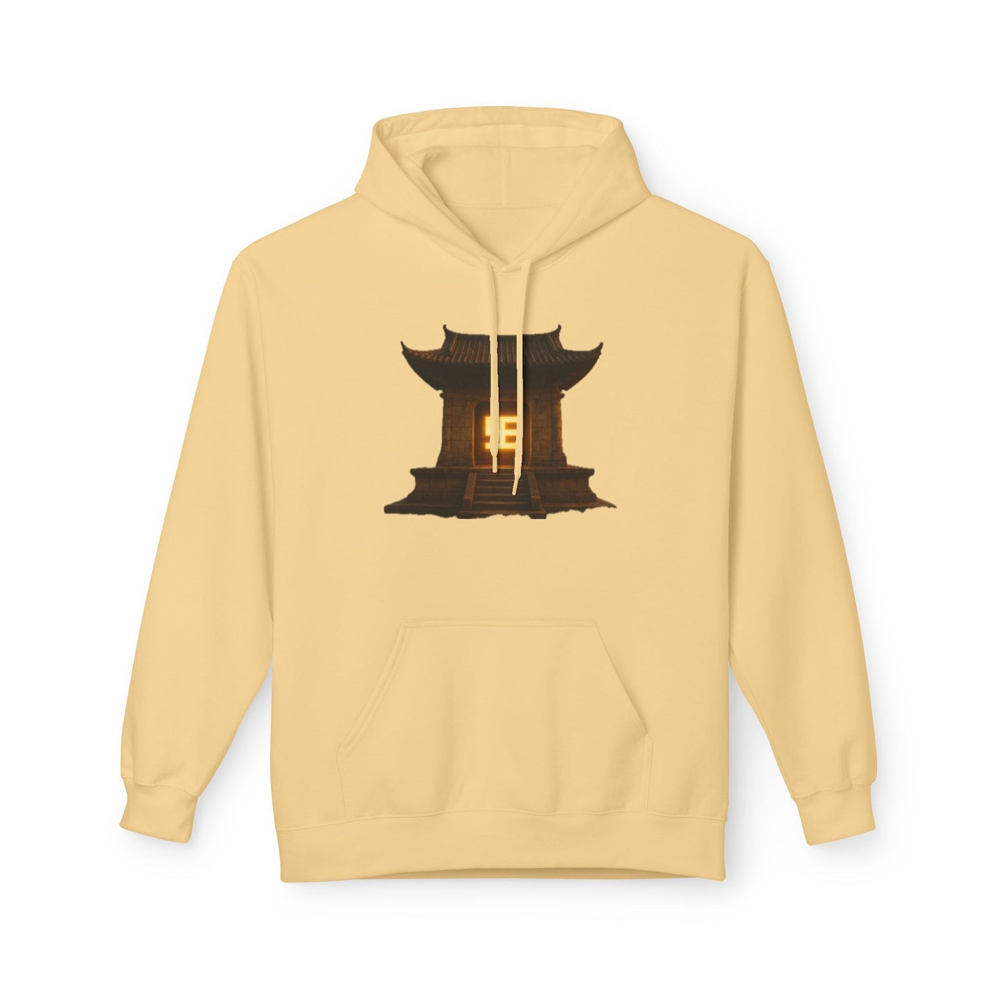 YZY Swasticoin Serene Lantern Hoodie, Cozy Fleece Hooded Sweatshirt, Gift for Nature Lovers, Casual Wear, Outdoor Adventures, Fall Fashion