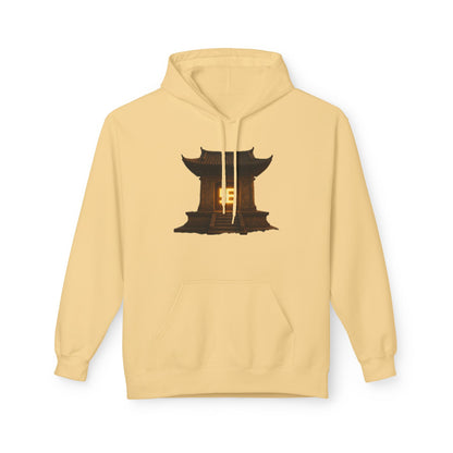 YZY Swasticoin Serene Lantern Hoodie, Cozy Fleece Hooded Sweatshirt, Gift for Nature Lovers, Casual Wear, Outdoor Adventures, Fall Fashion
