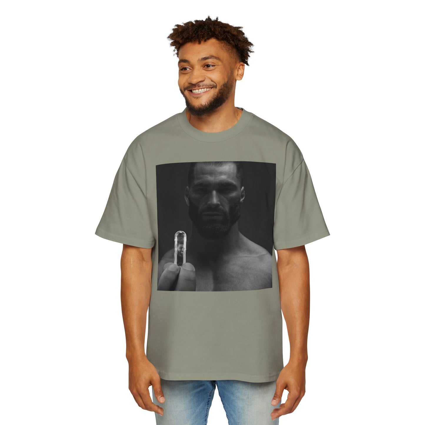 GIGA Men's Oversized Graphic Tee - Streetwear Staple, Gigachad Design, Casual Comfort, Perfect Gift for Him, Ideal for Music Festivals, [...]