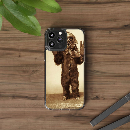 Yei Vintage Monster Clear Phone Case, Unique Phone Cover, Halloween Gift, Retro Style Case, Fun Accessories