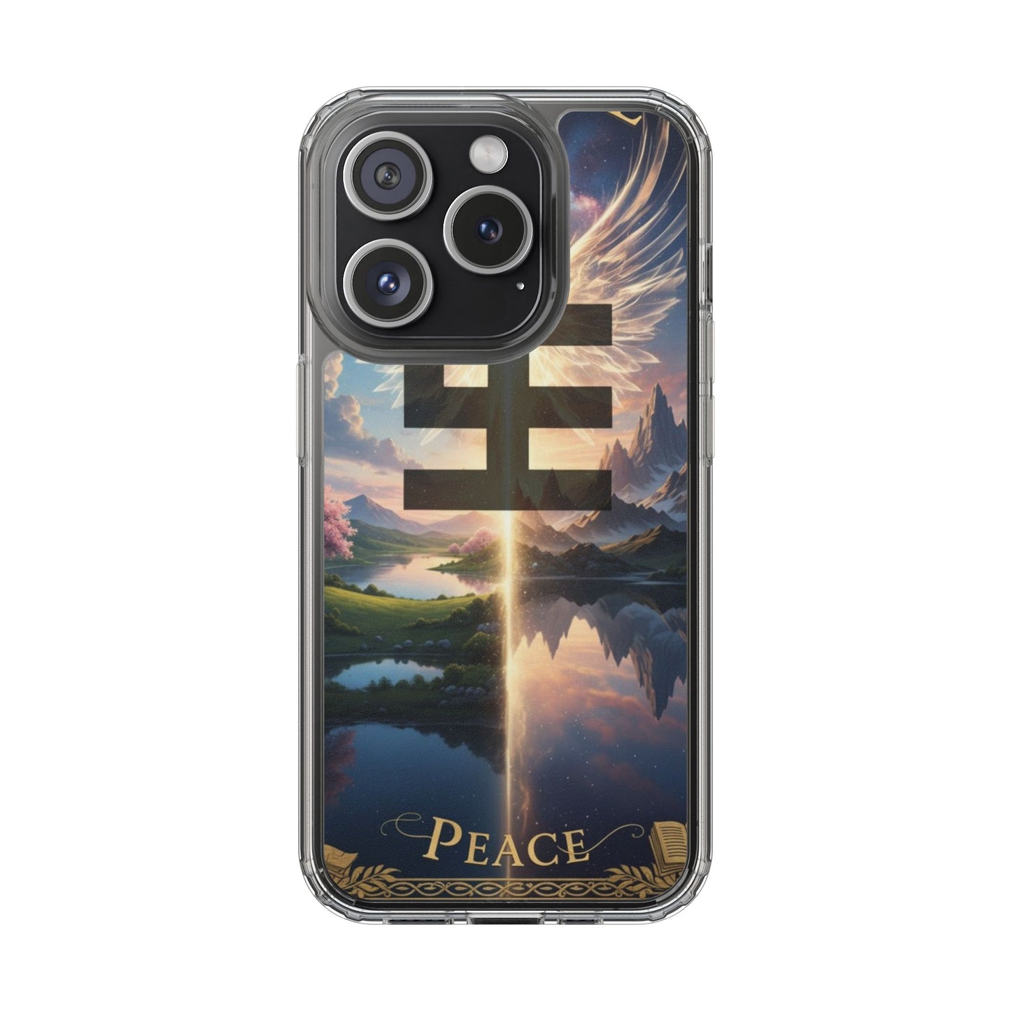Swasticoin Peaceful Clear Phone Cases, Phone Accessories, Minimalist Design, Nature Lover Gifts, Transparent Phone Cover, Unique Art Case