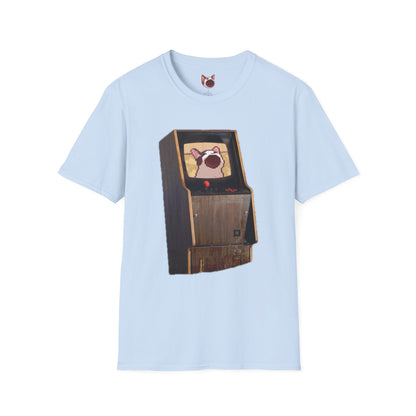 POPCAT Retro Arcade Unisex T-Shirt, Gamer Tee, Vintage Gaming Shirt, Gift for Gamers, Casual Wear