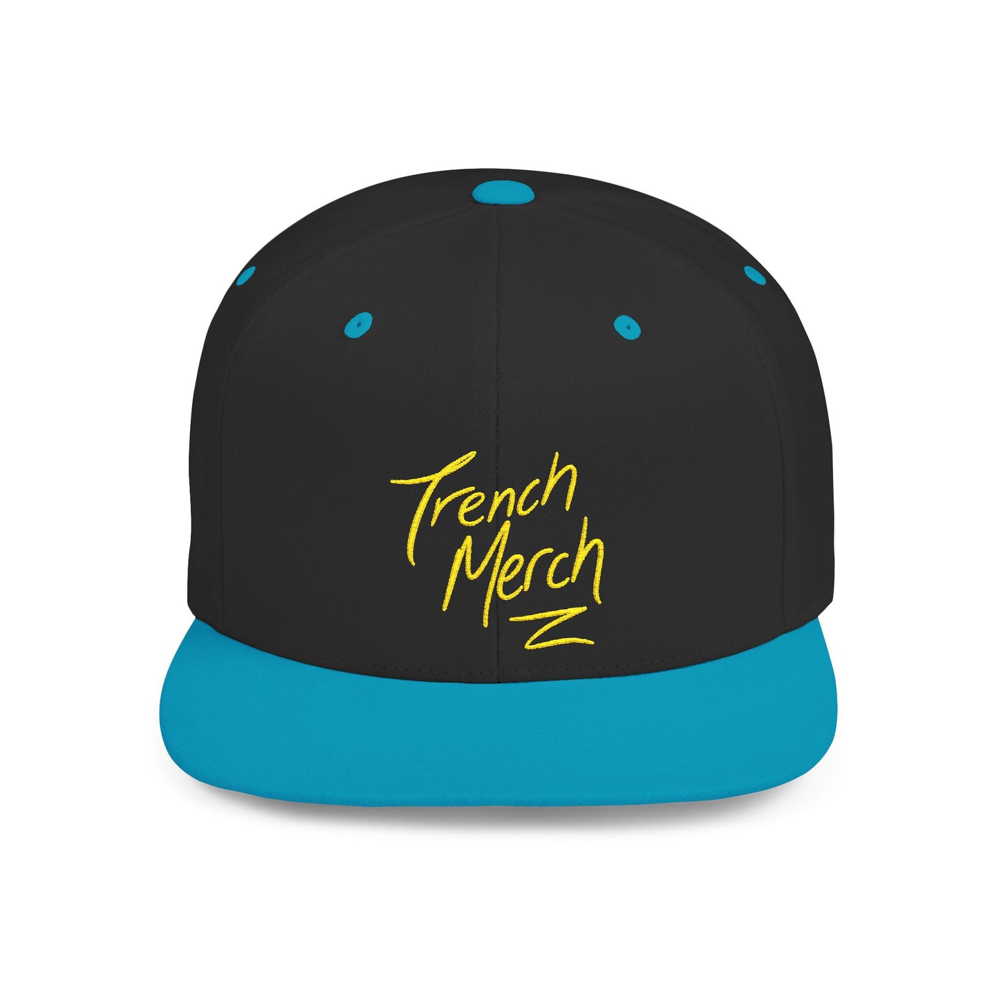 Trench Merch Trendy Flat Bill Snapback Hat, Cool Streetwear Cap for Casual Outings, Outdoor Events, Festivals, Unique Gift for Hip-Hop Fans