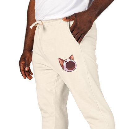 POPCAT Cozy Fleece Sweatpants, Comfortable Lounge Pants, Gift for Cat Lovers, Relaxing Home Wear, Unisex Joggers