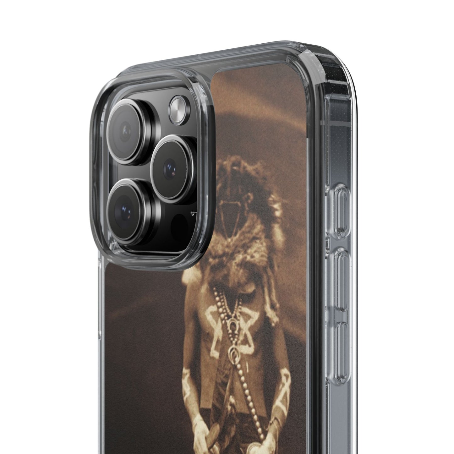 Vintage Spirit Animal Clear Phone Case, Eco-Friendly Cell Phone Cover, Unique Gift for Nature Lovers, Boho Style Mobile Accessory, [...]