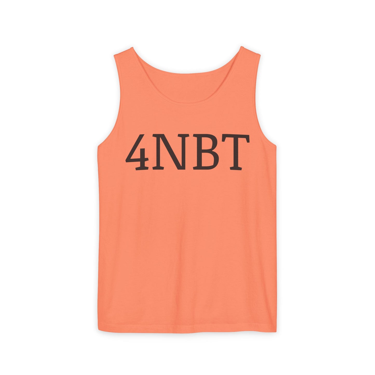 Unisex Garment-Dyed Tank Top with 4NBT Design, Summer Apparel, Casual Wear, Gift for Friends, Individual Expression Top