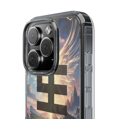 Swasticoin Peaceful Clear Phone Cases, Phone Accessories, Minimalist Design, Nature Lover Gifts, Transparent Phone Cover, Unique Art Case