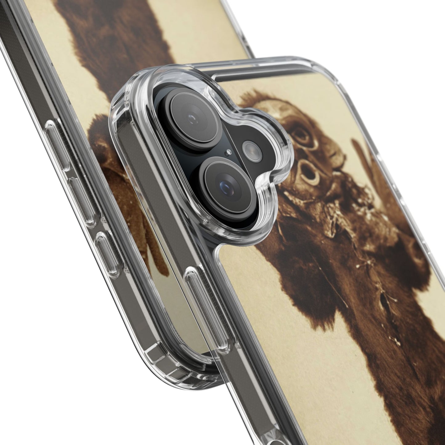 Yei Vintage Monster Clear Phone Case, Unique Phone Cover, Halloween Gift, Retro Style Case, Fun Accessories