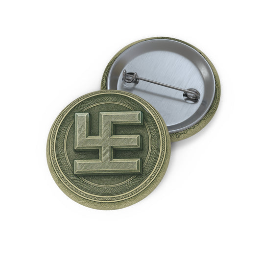 Swasticoin Custom Pin Buttons - Personalized Flair for Jackets, Bags, Gifts, Party Favors, Collectibles