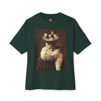 Yei Oversized Tee - Unique Gift, Casual Wear, Vintage Style, Cute Animal T-Shirt
