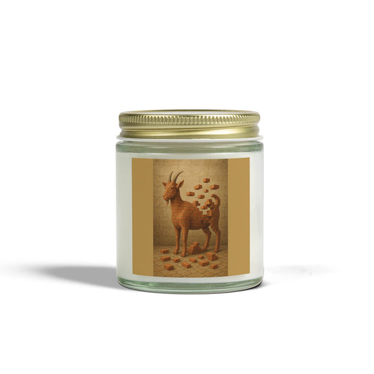 Bricked Goat. Coconut Apricot Scented Candle, Cozy Home Decor, Goat Design Candle, Aromatherapy Gift, Unique Gift Idea, Relaxation Product