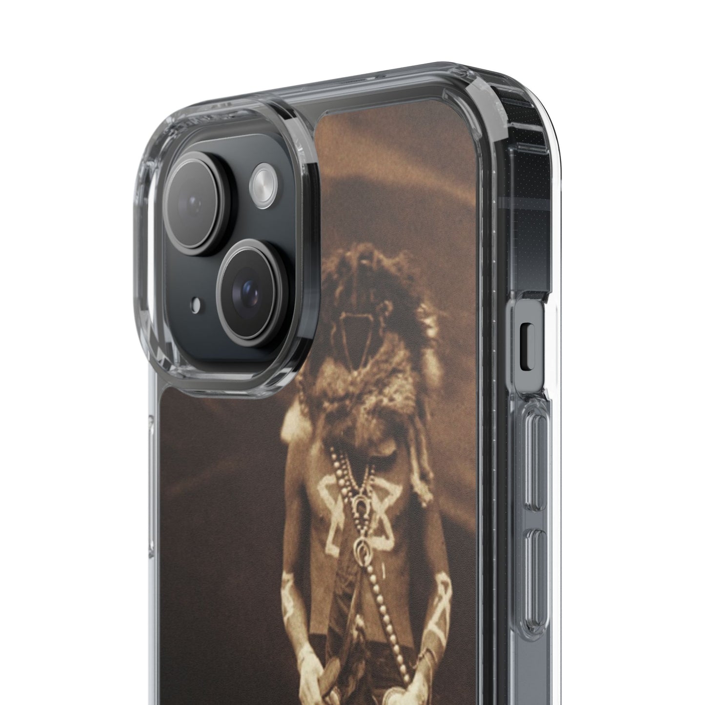 Vintage Spirit Animal Clear Phone Case, Eco-Friendly Cell Phone Cover, Unique Gift for Nature Lovers, Boho Style Mobile Accessory, [...]