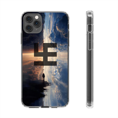 Swasticoin Nature-Themed Clear Phone Case, Unique Phone Cover with Scenic Design, Eco-Friendly Protection, Gift for Travelers, Custom Phone Accessory