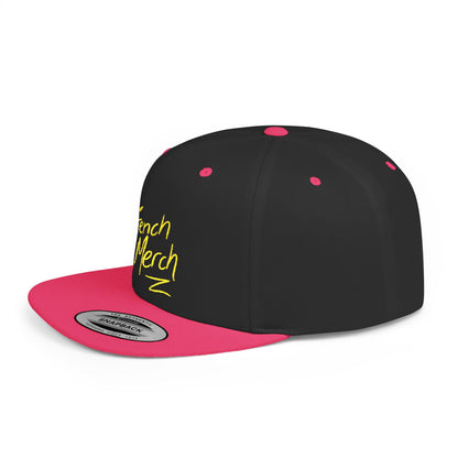 Trench Merch Trendy Flat Bill Snapback Hat, Cool Streetwear Cap for Casual Outings, Outdoor Events, Festivals, Unique Gift for Hip-Hop Fans