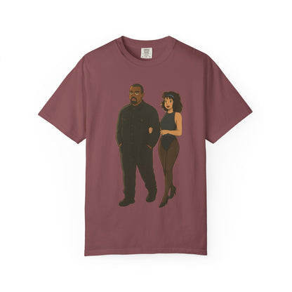 Ye & Bianca Graphic Tee, Trendy Unisex T-shirt, Cartoon Style, Streetwear, Gift for Music Lovers, Casual Fashion