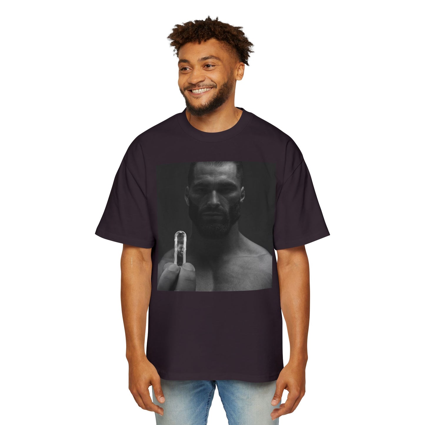 GIGA Men's Oversized Graphic Tee - Streetwear Staple, Gigachad Design, Casual Comfort, Perfect Gift for Him, Ideal for Music Festivals, [...]