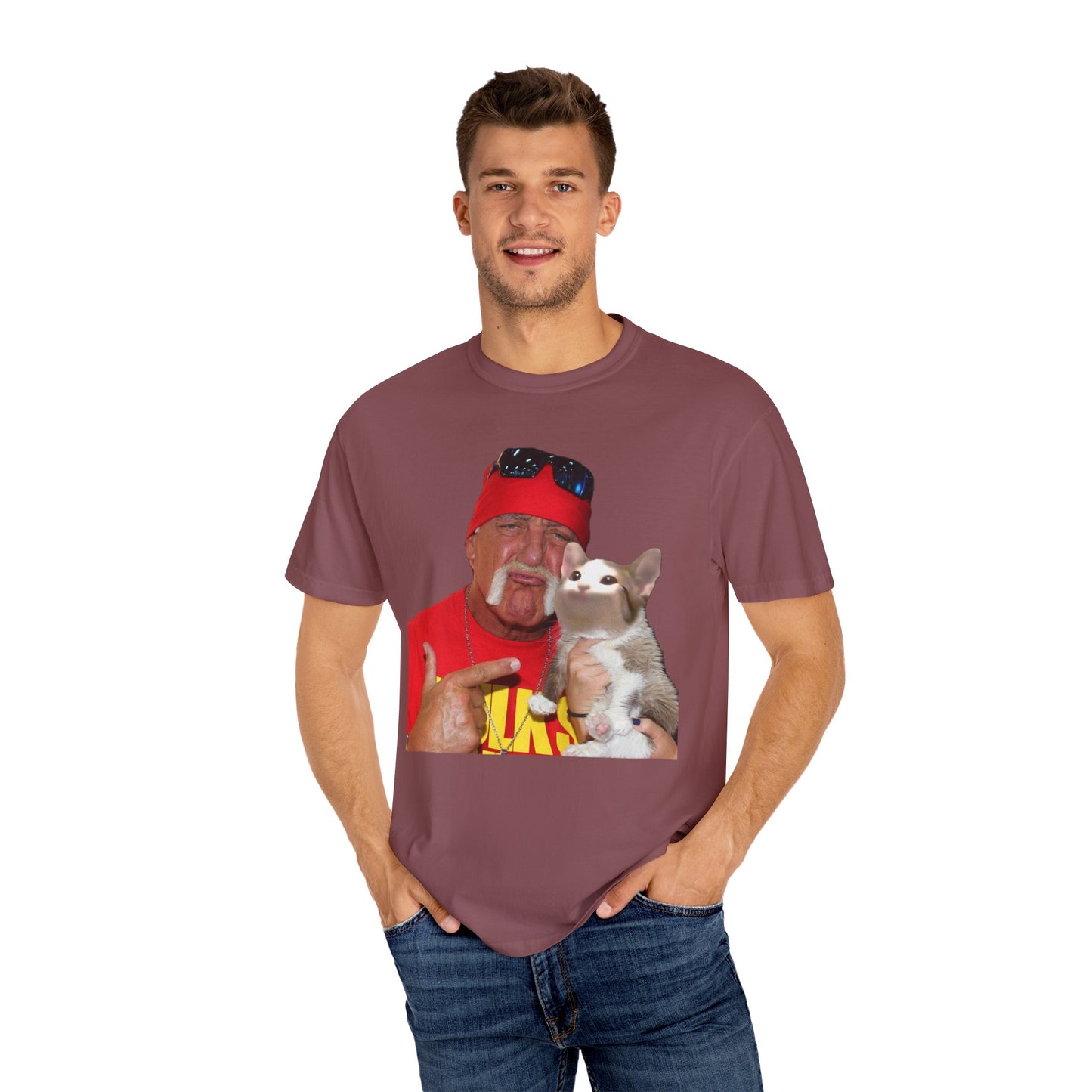 POPCAT Hilarious Unisex T-Shirt: Perfect for Dads, Pet Lovers, Gifts, Funny Apparel, Casual Wear, Cat Lovers