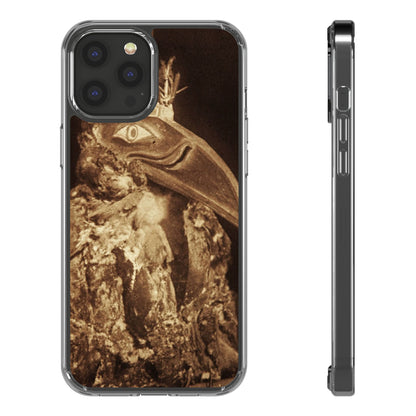 Yei Vintage Bird Design Clear Phone Case, Artistic Phone Accessories, Unique Gift for Nature Lovers, Eco-Friendly Tech Case, Stylish Protection