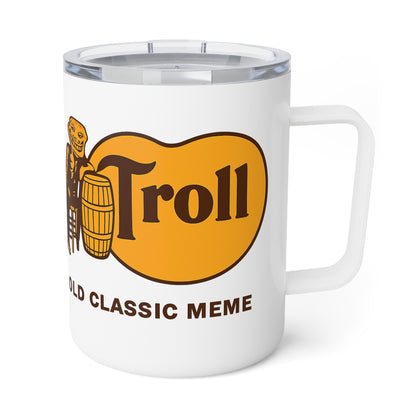 TROLL Meme Insulated Coffee Mug - 10oz, Funny Gift, Meme Lovers, Coffee Enthusiasts, Humor Mug, Vintage Style