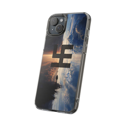 Swasticoin Nature-Themed Clear Phone Case, Unique Phone Cover with Scenic Design, Eco-Friendly Protection, Gift for Travelers, Custom Phone Accessory