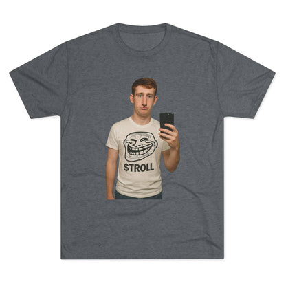 TROLL Unisex Tri-Blend Crew Tee | Funny Tee | Casual Wear | Gift for Friends | Trendy Shirt | Meme Apparel