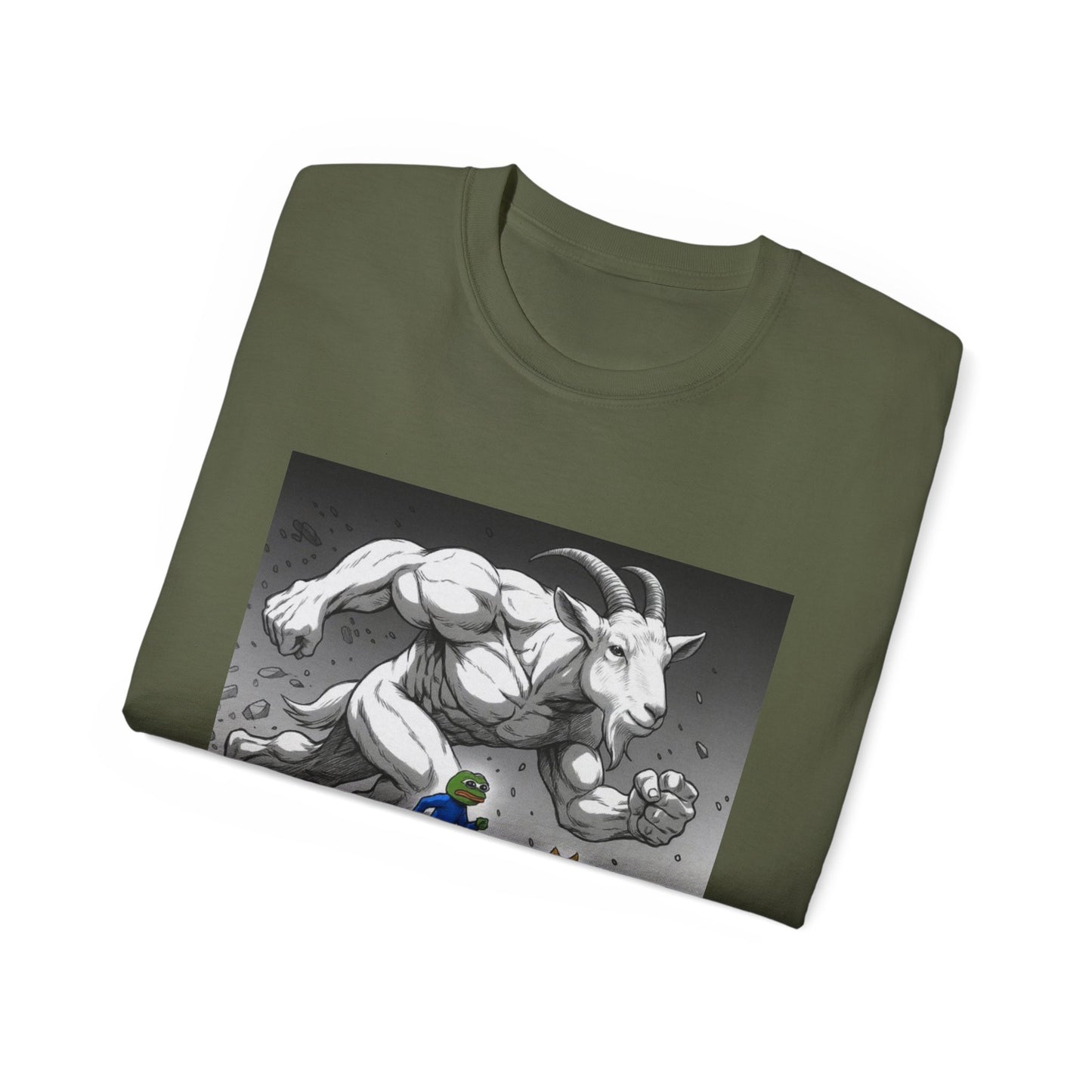 Epic Goat Chase Unisex Tee, Art Tee, Graphic Shirt, Gift for Animal Lovers, Funny T-Shirt, Cartoon Art Tee