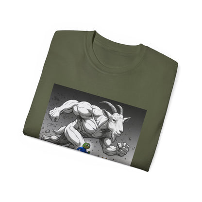 Epic Goat Chase Unisex Tee, Art Tee, Graphic Shirt, Gift for Animal Lovers, Funny T-Shirt, Cartoon Art Tee