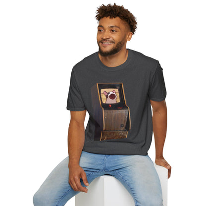POPCAT Retro Arcade Unisex T-Shirt, Gamer Tee, Vintage Gaming Shirt, Gift for Gamers, Casual Wear