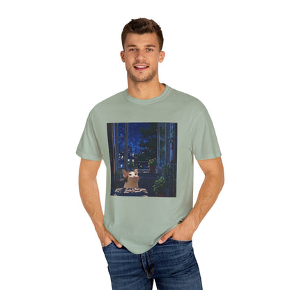 POPCAT Lover T-shirt, Cute Dog and Cat Design, Unisex Cotton Top, Perfect Gift for Animal Lovers, Ideal for Casual Wear or Home