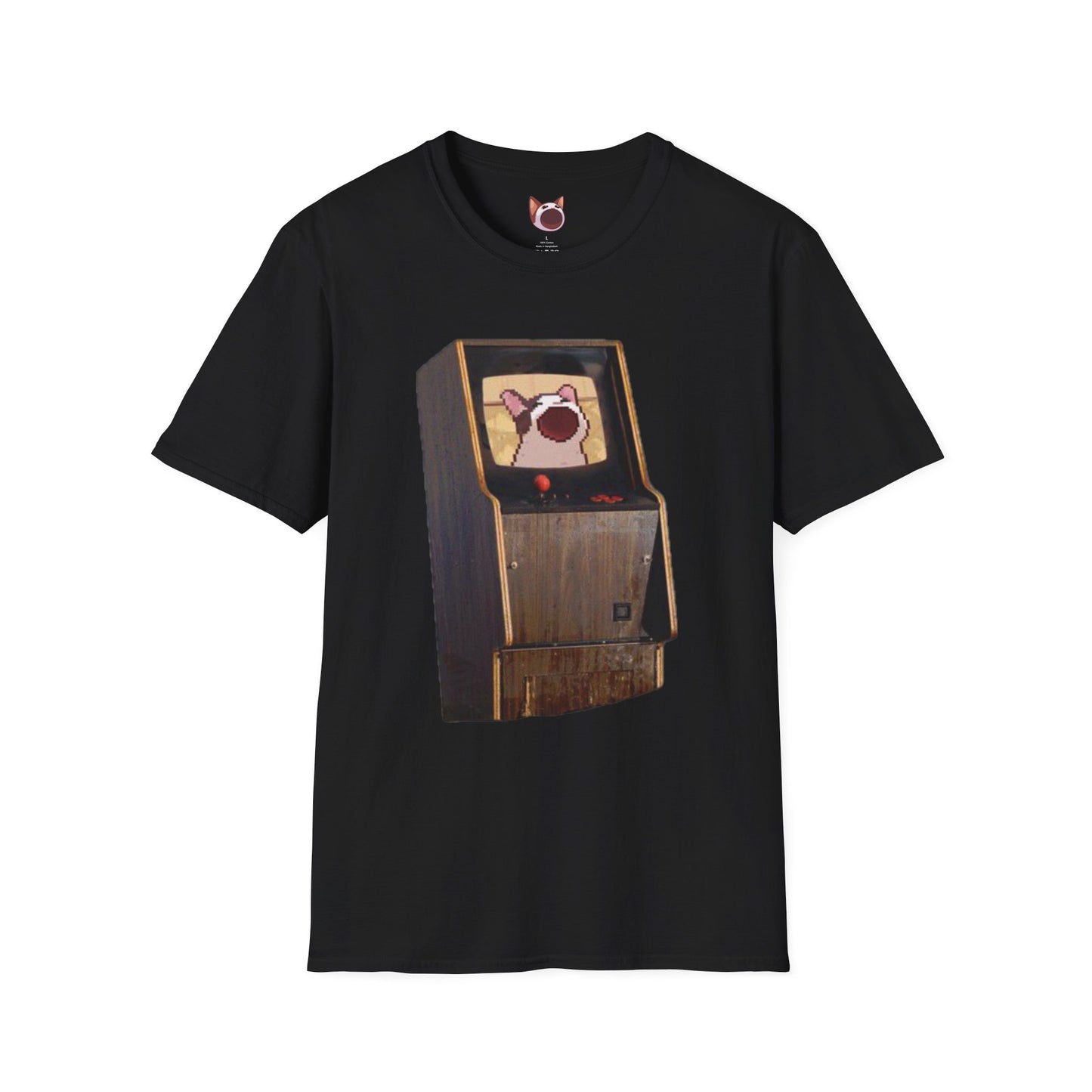 POPCAT Retro Arcade Unisex T-Shirt, Gamer Tee, Vintage Gaming Shirt, Gift for Gamers, Casual Wear