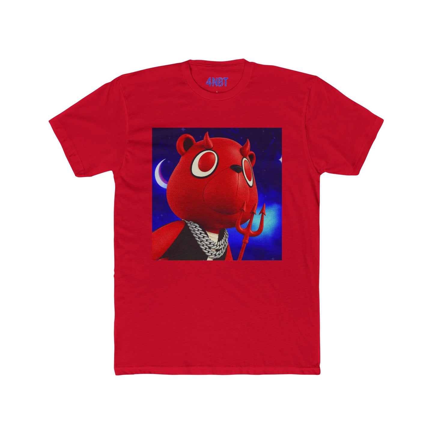 4NBT Red Bear Graphic Tee - Fun Unisex Cotton Crew Tee, Casual Wear, Gamer Shirt, Unique Gift, Streetwear Style