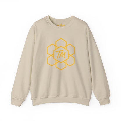 Trench Merch Stylish Honeycomb Crewneck Sweatshirt, Cozy Unisex Sweatshirt, Casual Fall Apparel, Gift for Honey Lovers, Trendy Weekend Wear