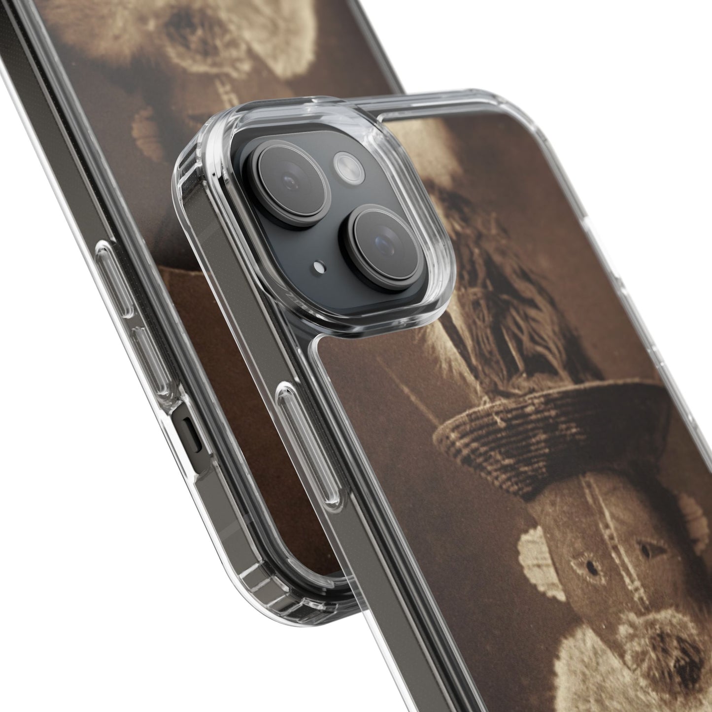 Yei Vintage Ethnic Clear Phone Case, Unique Phone Protector, Bohemian iPhone Case, Artistic Clear Cover, Cultural Phone Accessory