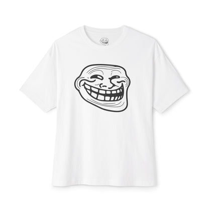 TROLL Funny Graphic Tee, Unisex Oversized Boxy Tee with Troll Face Design, Casual Wear, Gift for Friends, Humor Shirt, Comfortable Everyday Wear