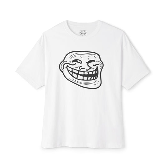 TROLL Funny Graphic Tee, Unisex Oversized Boxy Tee with Troll Face Design, Casual Wear, Gift for Friends, Humor Shirt, Comfortable Everyday Wear