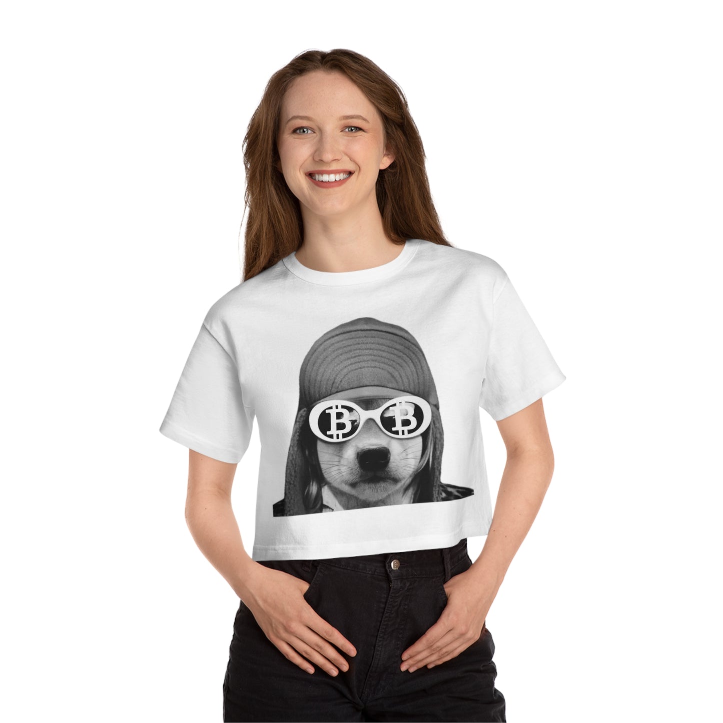 WIF Vintage Graphic Cropped T-Shirt | Fun Casual Tee for Pet Lovers | Cool Summer Fashion, Gift for Animal Lovers, Birthday