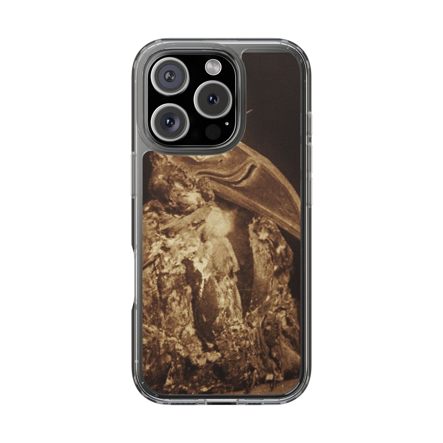 Yei Vintage Bird Design Clear Phone Case, Artistic Phone Accessories, Unique Gift for Nature Lovers, Eco-Friendly Tech Case, Stylish Protection