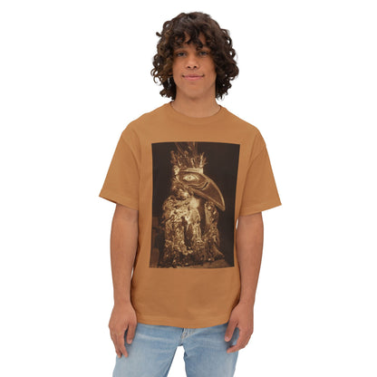 Yei Artistic Oversized Boxy Tee - Unique Graphic Tee, Statement Shirt, Casual Wear, Gift for Art Lovers, Trendy Streetwear