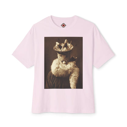 Yei Oversized Tee - Unique Gift, Casual Wear, Vintage Style, Cute Animal T-Shirt