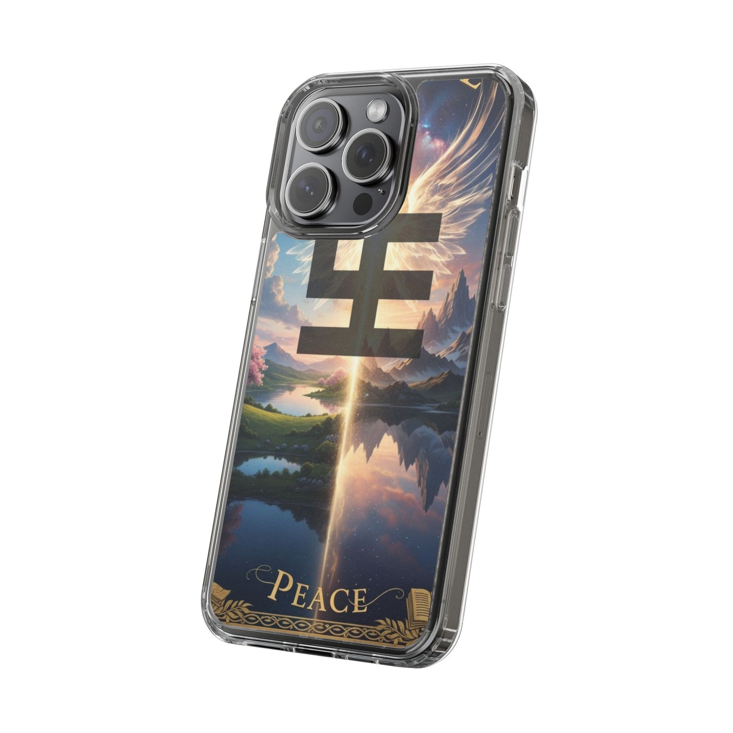 Swasticoin Peaceful Clear Phone Cases, Phone Accessories, Minimalist Design, Nature Lover Gifts, Transparent Phone Cover, Unique Art Case
