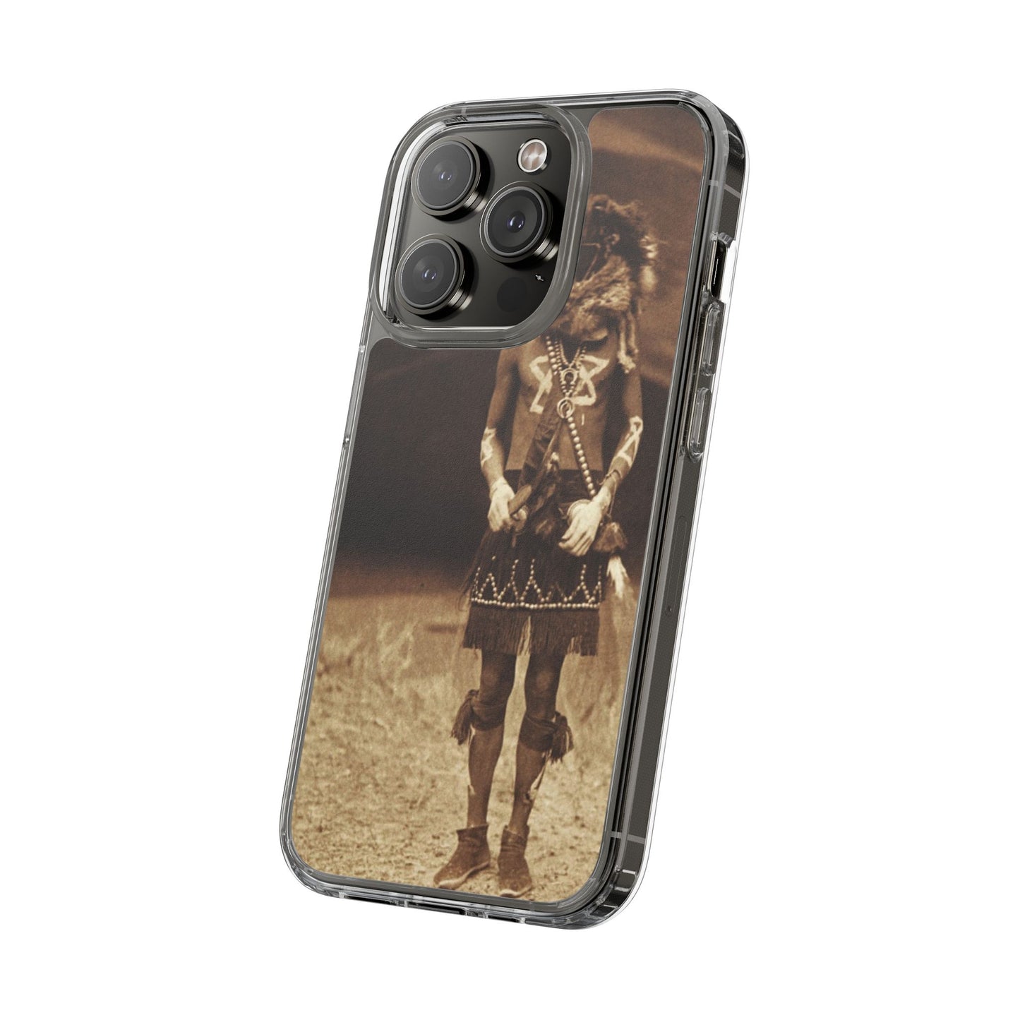 Vintage Spirit Animal Clear Phone Case, Eco-Friendly Cell Phone Cover, Unique Gift for Nature Lovers, Boho Style Mobile Accessory, [...]