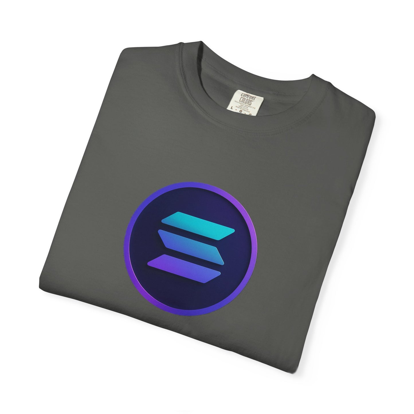 Solana Stylish Garment-Dyed T-Shirt with Colorful Logo, Trendy Graphic Tee, Casual Wear, Everyday Comfort, Perfect Gift Idea