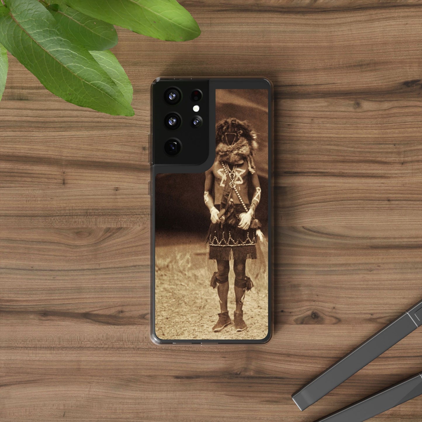 Vintage Spirit Animal Clear Phone Case, Eco-Friendly Cell Phone Cover, Unique Gift for Nature Lovers, Boho Style Mobile Accessory, [...]