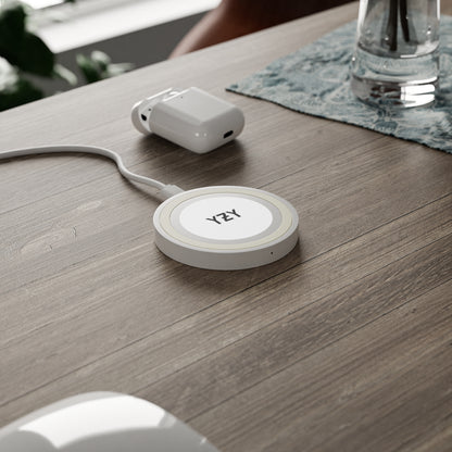 4NBT Sleek Wireless Charging Pad, Minimalist Desk Accessory, Perfect Tech Gift, Modern Office Decor.