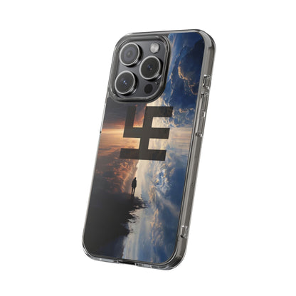 Swasticoin Nature-Themed Clear Phone Case, Unique Phone Cover with Scenic Design, Eco-Friendly Protection, Gift for Travelers, Custom Phone Accessory