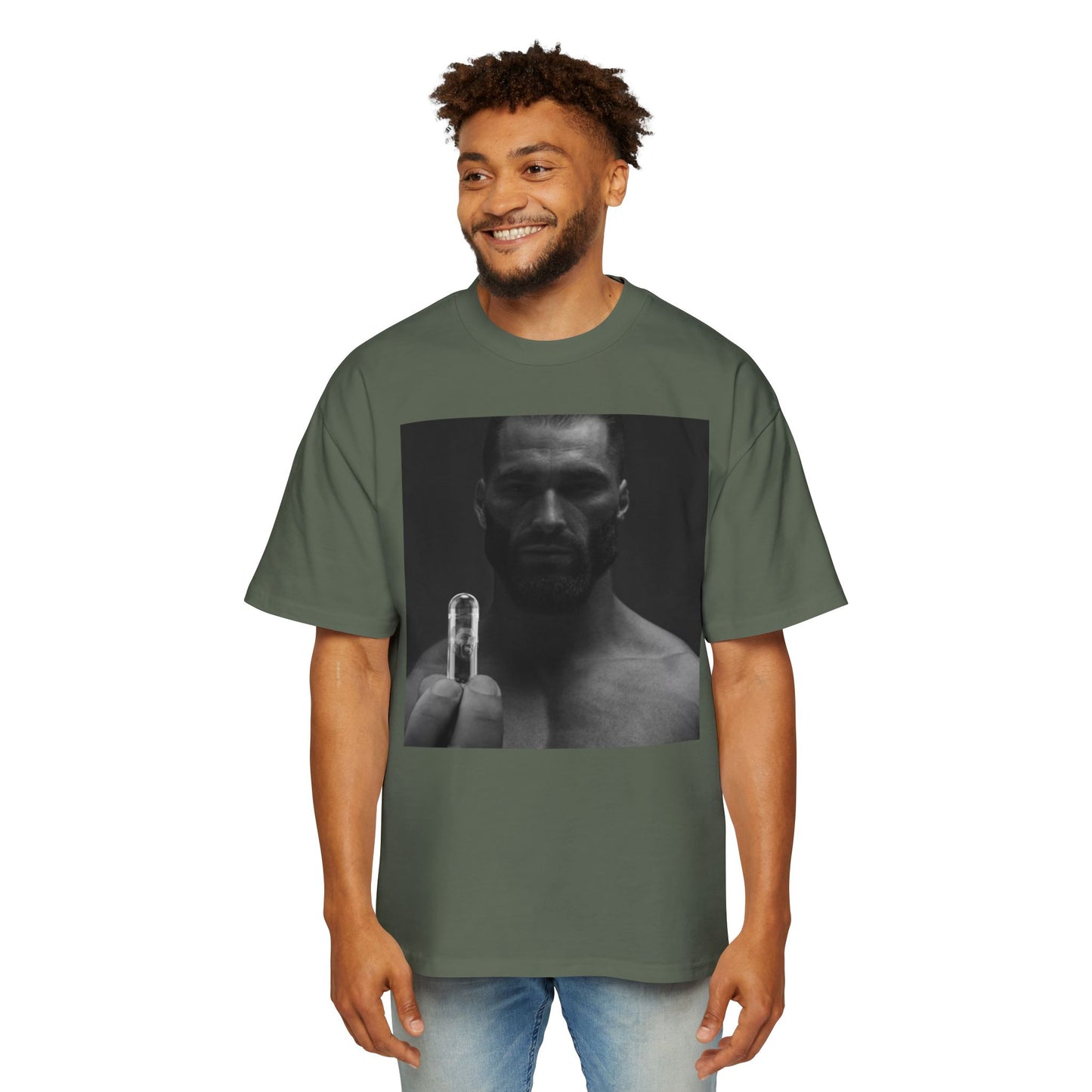 GIGA Men's Oversized Graphic Tee - Streetwear Staple, Gigachad Design, Casual Comfort, Perfect Gift for Him, Ideal for Music Festivals, [...]