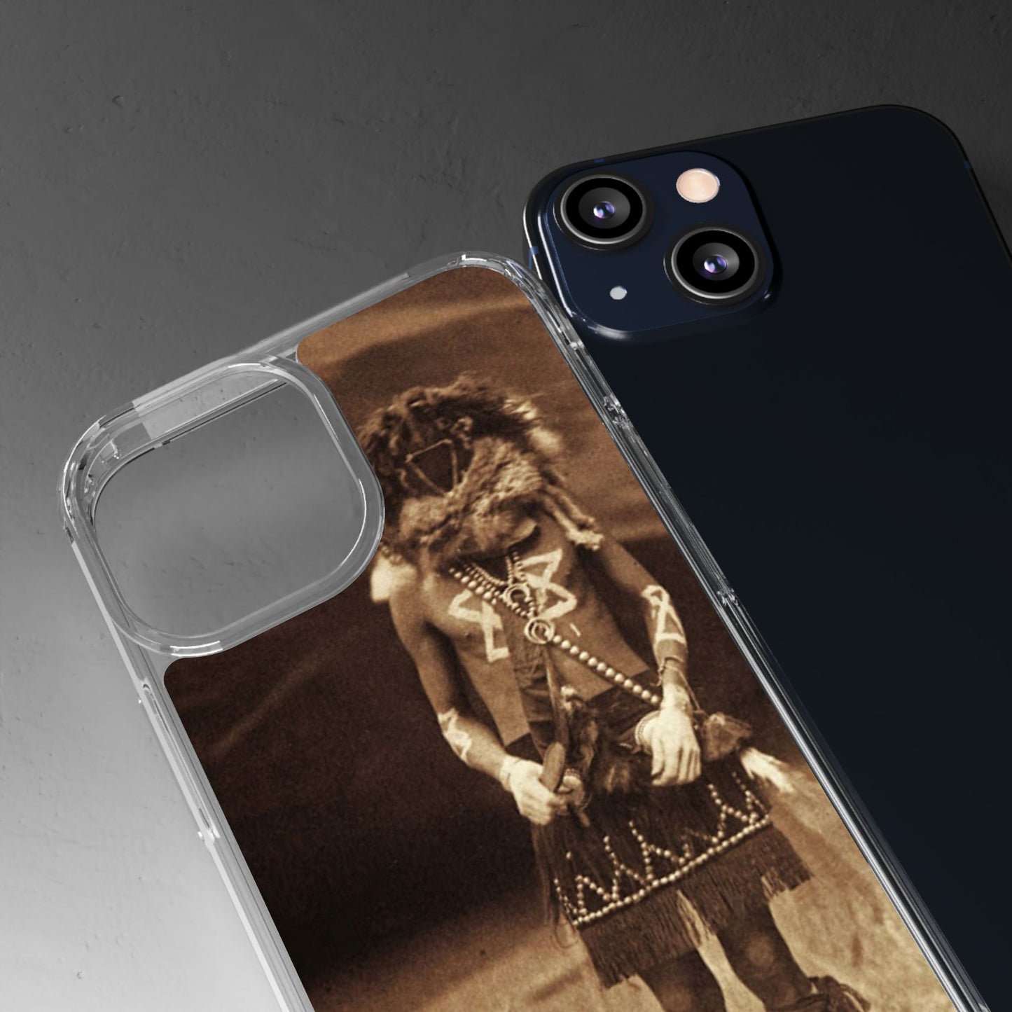 Vintage Spirit Animal Clear Phone Case, Eco-Friendly Cell Phone Cover, Unique Gift for Nature Lovers, Boho Style Mobile Accessory, [...]