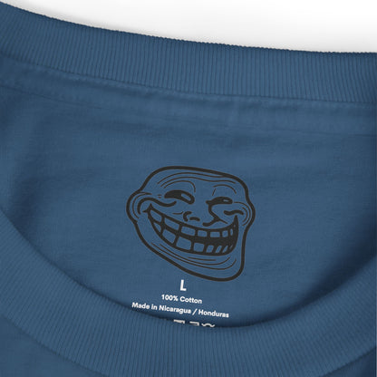 TROLL Funny Meme Heavyweight Tee, Casual Graphic T-Shirt, Unisex Humor Apparel, Perfect Gift for Friends, Streetwear Fashion